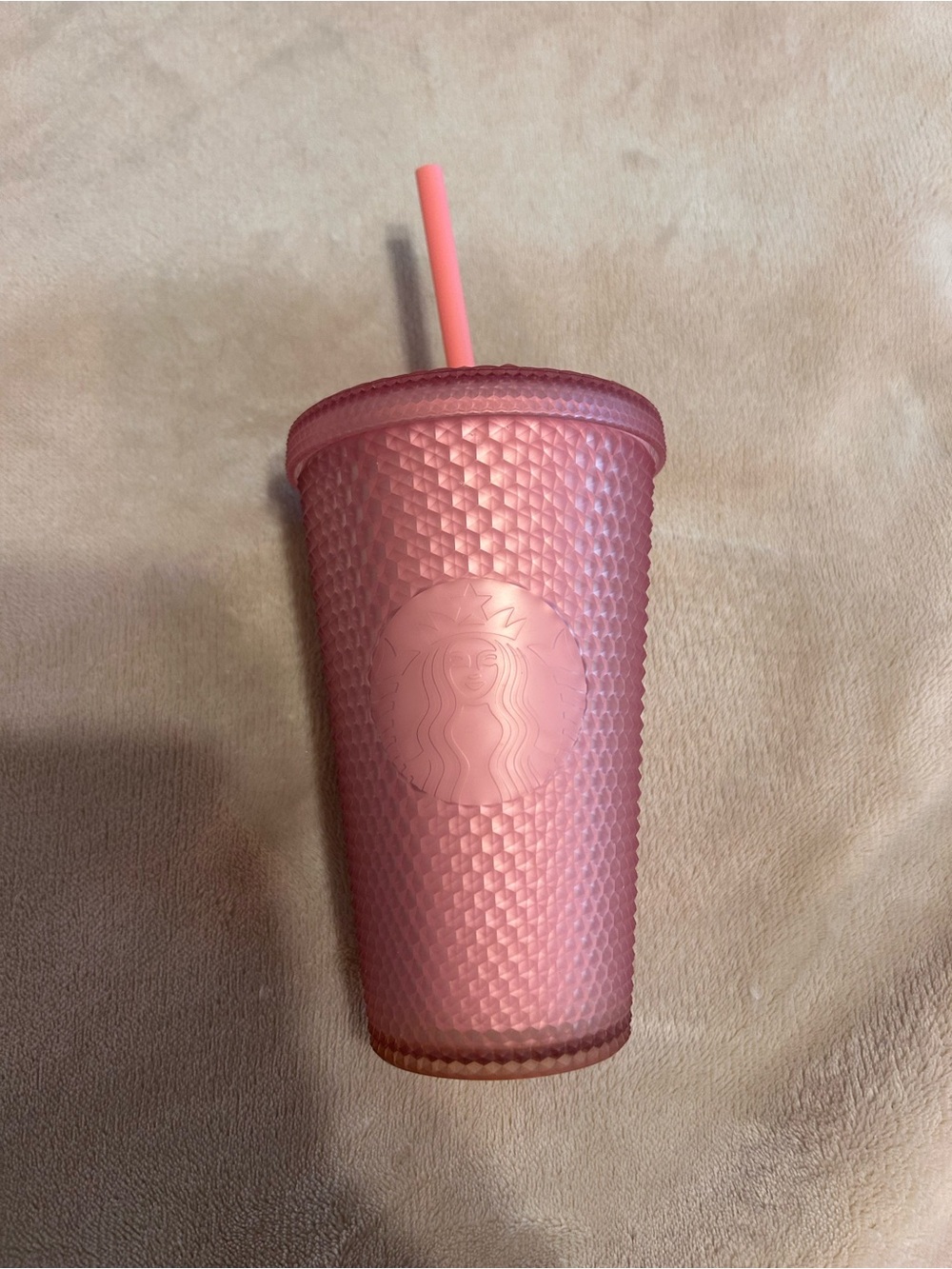Starbucks Rose Pink Studded Cold Cup with Straw